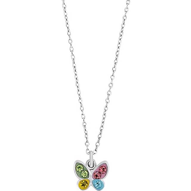 Nordahl Andersen Noa Kids Butterfly rodinerat silver Halsband Med Zirconia