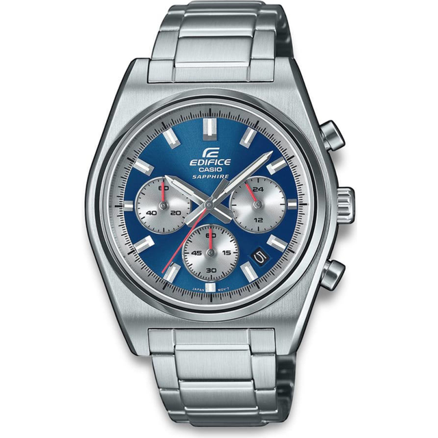 Casio EDIFICE Motorsports Chronograph Blue Sunray Dial Stainless Steel Strap Men's Watch EFB-730D-2AVUEF