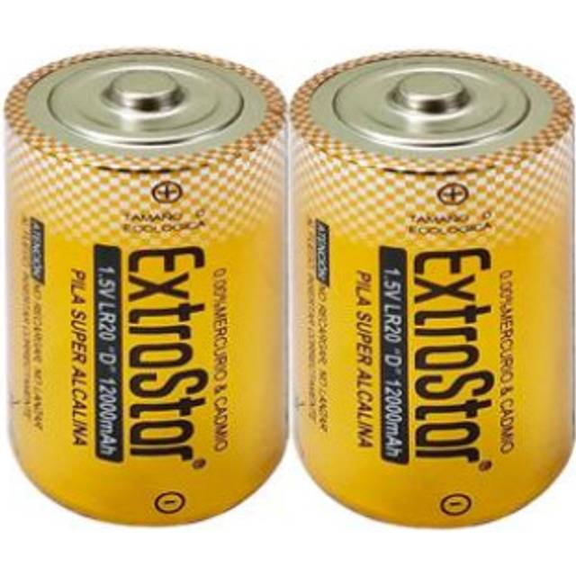 1.5V D Alkaline Batteries, Pack of 2