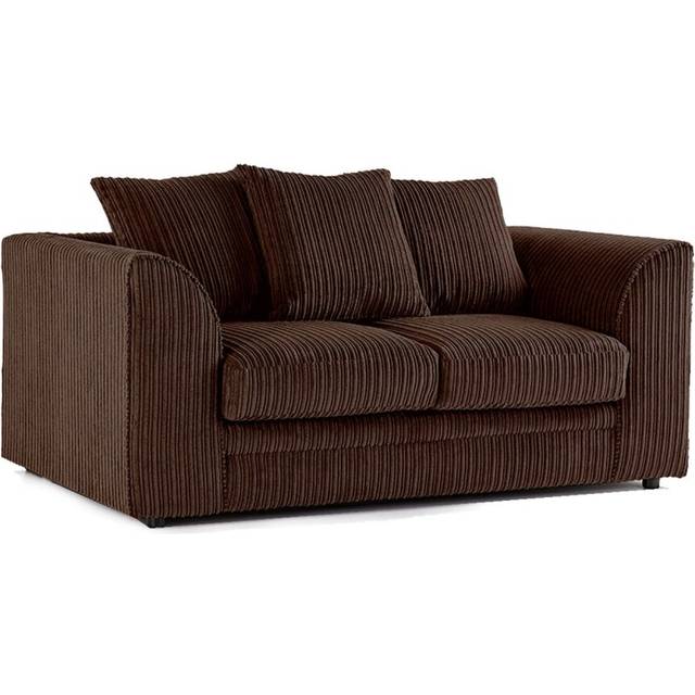 (Chocolate, 2 Seater) Luxor Jumbo Cord 4 Seater Corner Sofa