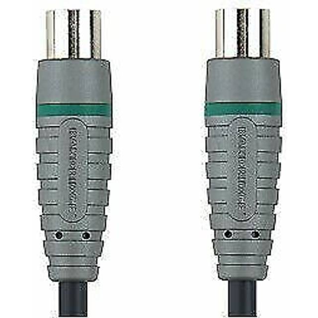 Bandridge 2m TV Ariel Cable Lead Connector Male to Female - Grey