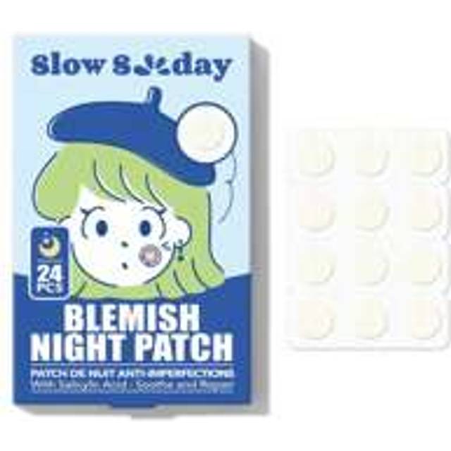 SlowSunday Hydrocolloid Acne Pimple Night Patch 12 st, för att täcka sits och fläckar, Spot Stickers för ansikte och hud, över natten arbetsfläckar Pi (En-Storlek)