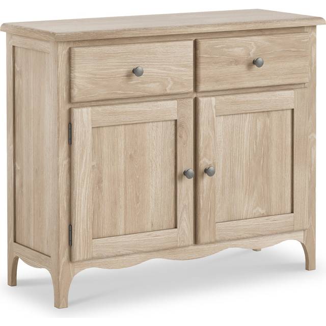 Celine Washed Oak 2 Door Small Sideboard | Chic Cabinet | Roseland