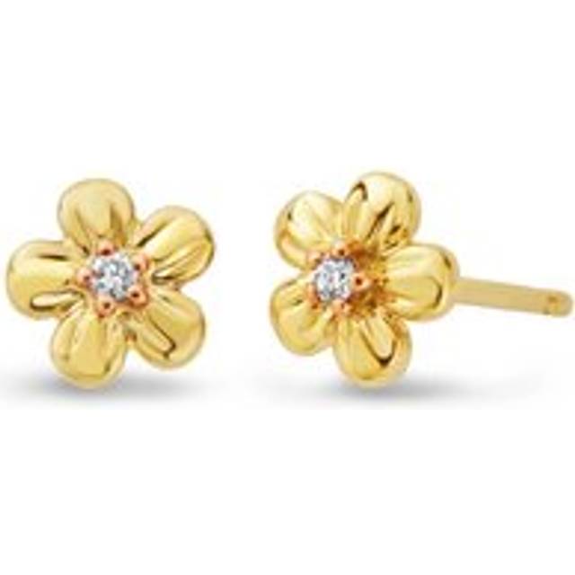 Clogau Forget Me Not Gold and Diamond Earrings