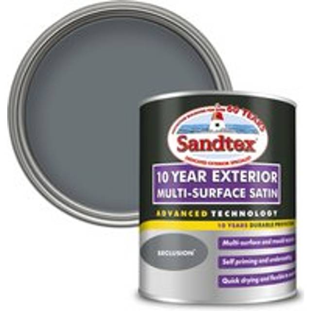 Sandtex 10 Year Exterior Multi-Surface Satin Paint, Seclusion 750ml