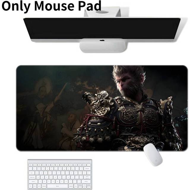 (Style F, 60*30*0.2cm/23.62*11.81*0.08in) Black Myth Wukong Computer Keyboard Mouse Pad Non Slip Gaming Esports Mat Gift