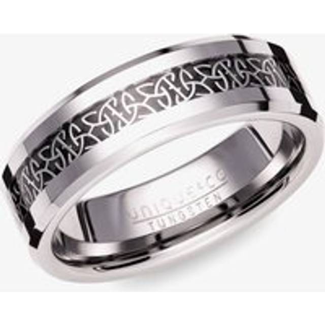 Unique Ring Tungesten 7mm Silver Celtic Band TUR-149-66