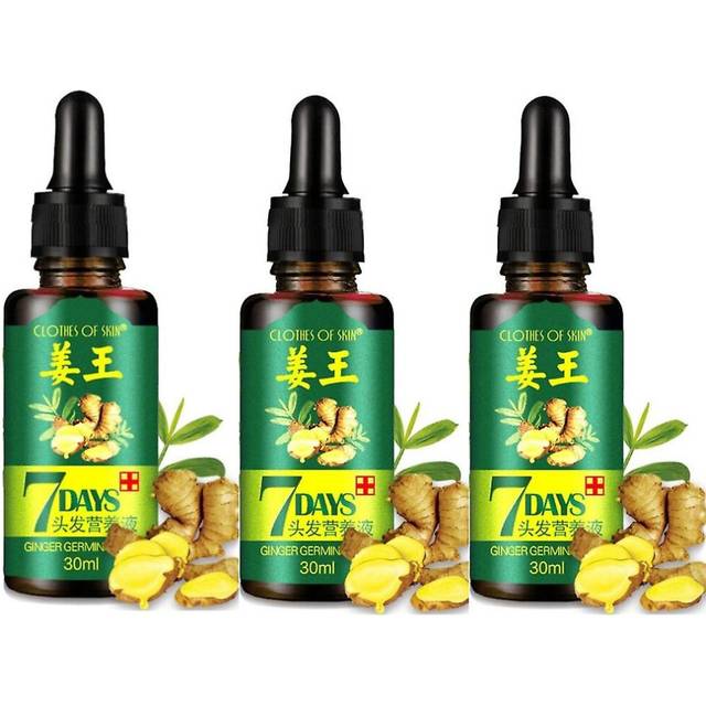 3pcs Fast Hair Growth Ginger Hair Growth Serum Hair Care Hair Loss Treatments Hair Relief