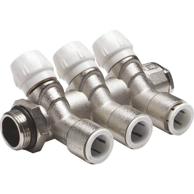 "John Guest Speedfit Brass Manifold 15mm X 3/4"" 4 Port"