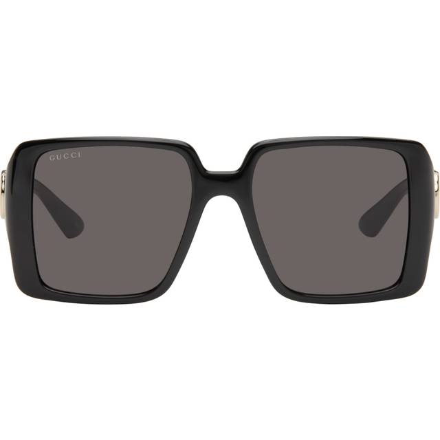 Gucci Woman GG1692S 001 Sunglasses Injected Black Grey Squared