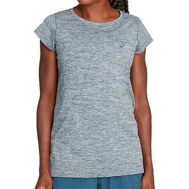 Asics race seamless womens running top blue short sleeve lightweight run t-shirt
