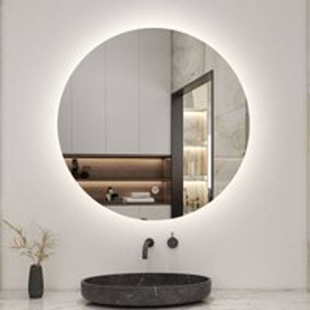 1000mm Wall Mounted led Bathroom Mirror with Anti-Fog&Touch Sensor,6000K Cool White Light