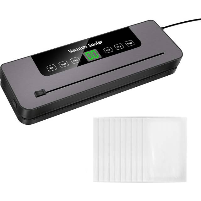 Electric Sealing Machine Automatic Vacuum Sealer Vacuum Food Sealer Dry Wet Pack with 10pcs Seal Bags