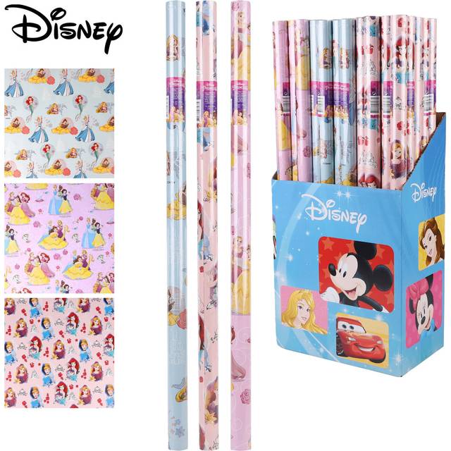 3 x disney princess gift wrapping paper 200x70cm assorted present paper roll