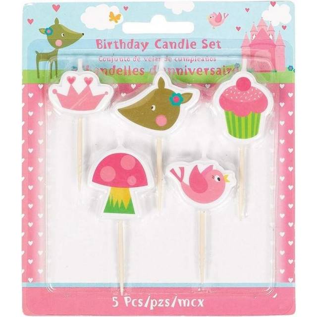 Amscan Woodland Princess Pick Candles (Pack of 5)