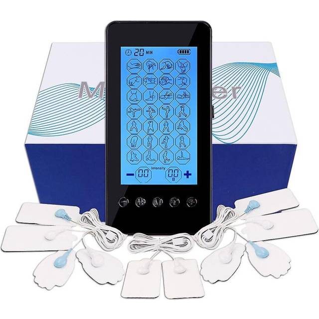 28 Modes Tens Ems Physiotherapy Massager Rechargeable Pain Relieve Full Body Massager Touch Screen Multifunction Massage Machine