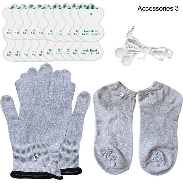 (a-Accessories 3) EMS Body Relax tool Tens Physiotherapy Machine Acupuncture Massager Body Slimming Muscle Stimulator Digital Therapy Masaager