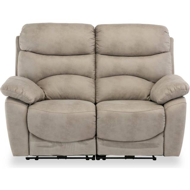 Fraser Fabric Electric Reclining 2 Seater Sofa | Grey Beige | Roseland