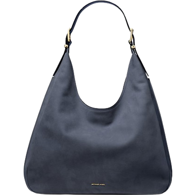 Michael Kors Nolita Large Nubuck Hobo Shoulder Bag - Navy