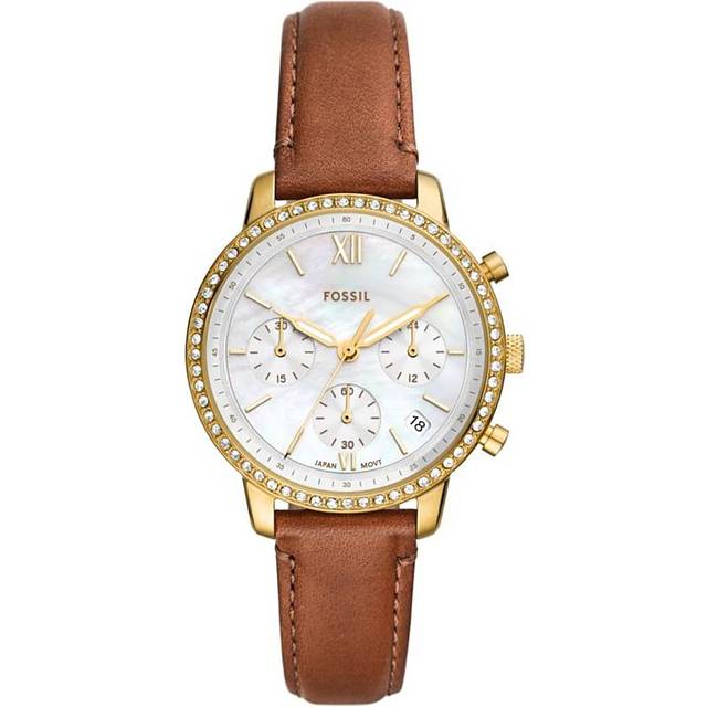 Fossil Neutra Ladies' MOP Dial Brown Leather Strap Watch