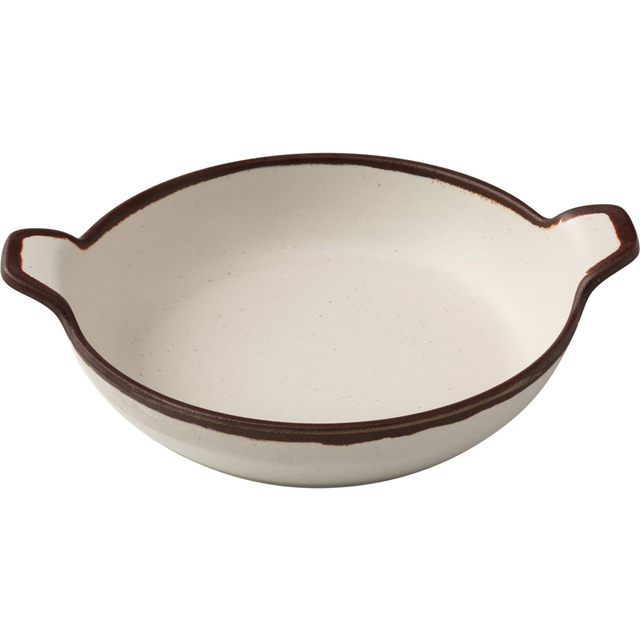 Yanco NA-509 Nature Art 9 x 7 x 1.75 in. Bowl with Handle, White - 24 oz - Melamine - Pack of 36