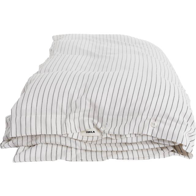 Tekla - Sateen duvet covers solid 220x220cm satin stripes - Flerfärgad