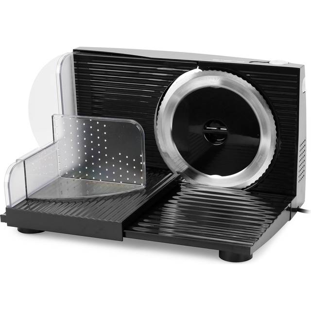 Emerio Allskärare "Made in EU", knivenhet i rostfritt stål, justerbar 0–17 mm, BPA-fri, platsbesparande vikbar, med säkerhetsbrytare, Eco 100 Watt, MS-125000.1, svart