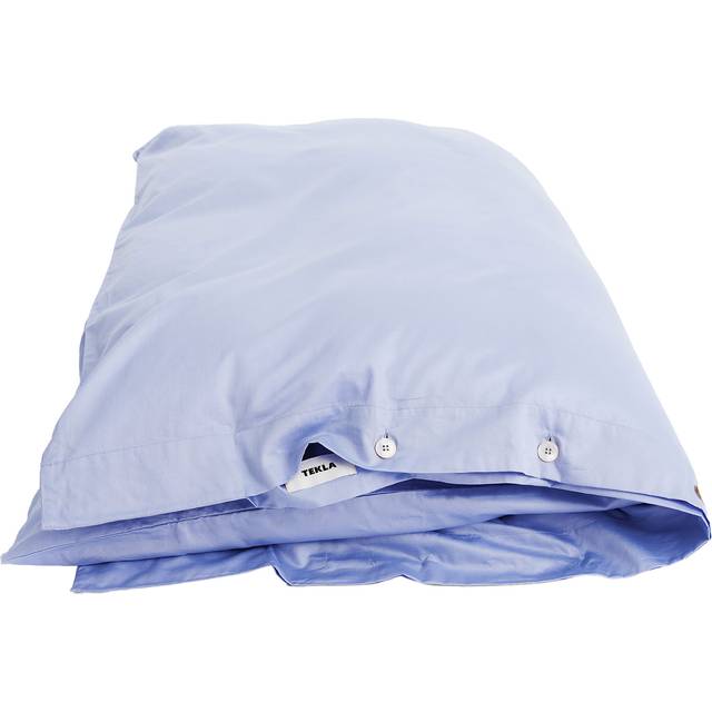 Tekla - Sateen duvet covers solid 150x210cm evening blue - Blå