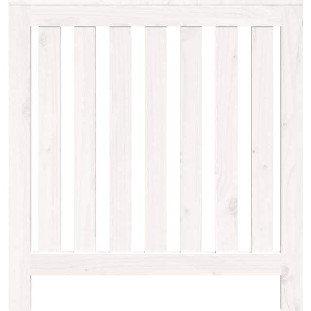vidaXL Radiator Cover White 79.5x19x84 cm Solid Wood Pine