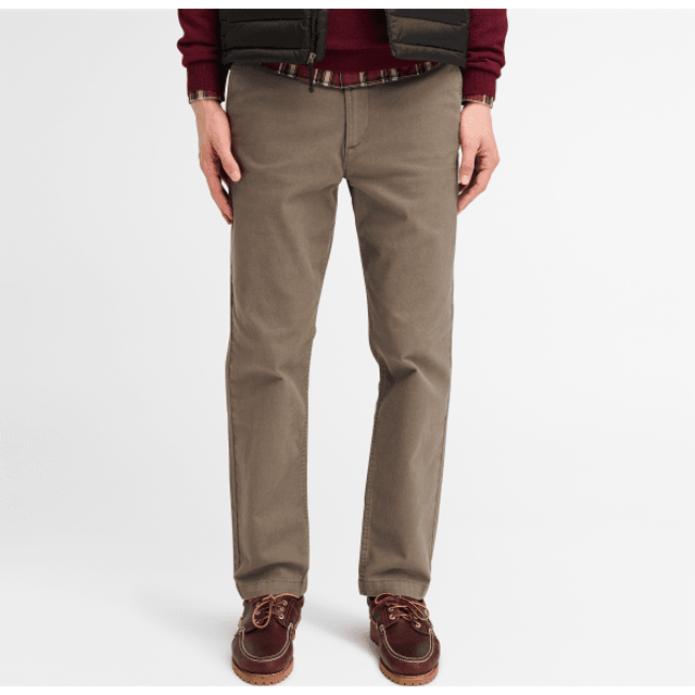 Timberland - Claremont Brushed Twill Chino Trousers for Men in Brown, Man, Brown, Size: 36