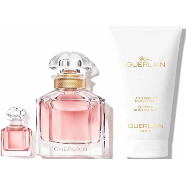 GUERLAIN Mon Guerlain Gift Set 50ml Eau De Parfum + 5ml Eau De Parfum + 75ml Body Lotion