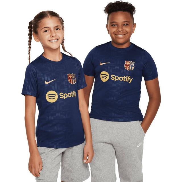 Barcelona Tränings T-Shirt Dri-FIT Academy Pro Pre Match - Navy/Guld Barn - Nike - ['Blå'] (XL: 158-170 cm)