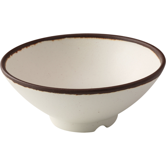 Yanco NA-608 Nature Art 8 x 3.125 in. Ramen Bowl, White - 38 oz - Melamine - Pack of 24