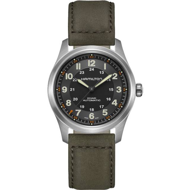 Hamilton Khaki Field Titanium Black Dial Automatic H70205830 100M Mens Watch black