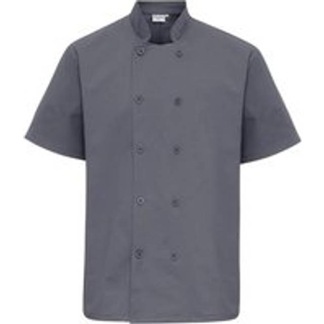 (XL, Steel) Premier Mens Short-Sleeved Chef Jacket