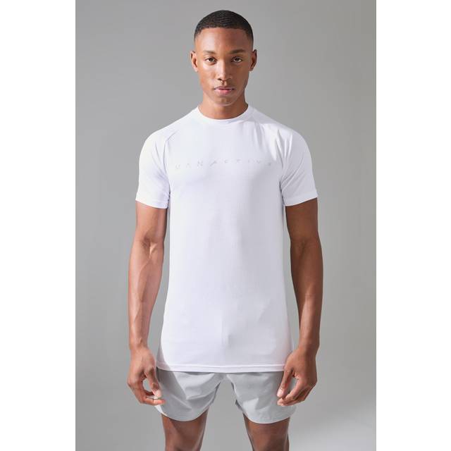 Man Active Muscle Fit Breathable Lightweight T-shirt - White - XL