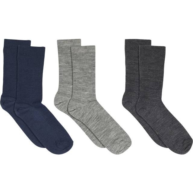 MP Denmark - 3-pack  - Strumpor - Grey Melange - 40/42