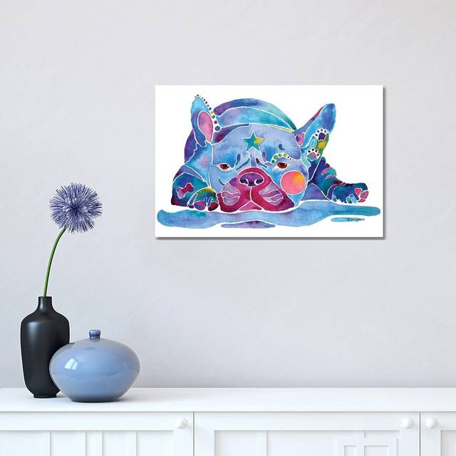 French Bulldog by Jo Lynch - Wrapped Canvas Art Prints (30.48cm H x 45.72cm W)