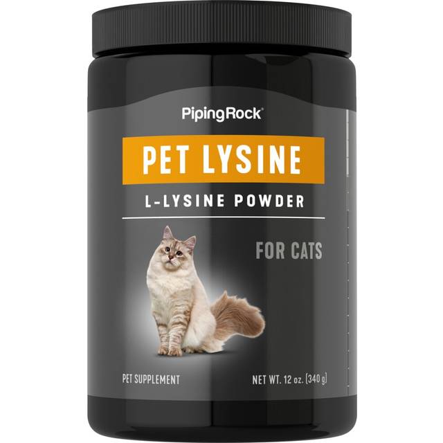 PIPING ROCK L-Lysine For Cats Powder, 12 oz (340 g) TUB, Lysine