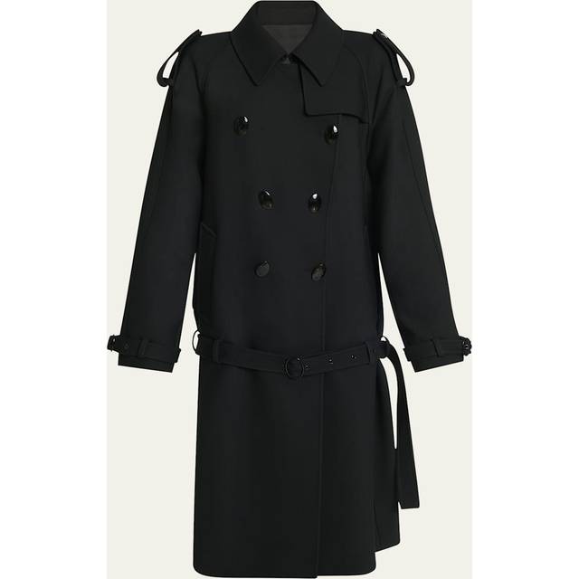 Givenchy Black Oversized Trench Coat - 001-Black - IT 38