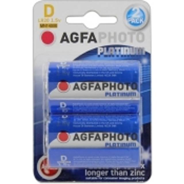 Agfa photo platinum d cell mn14000 lr20 1.5v battery (2 pack) uk stock bnip