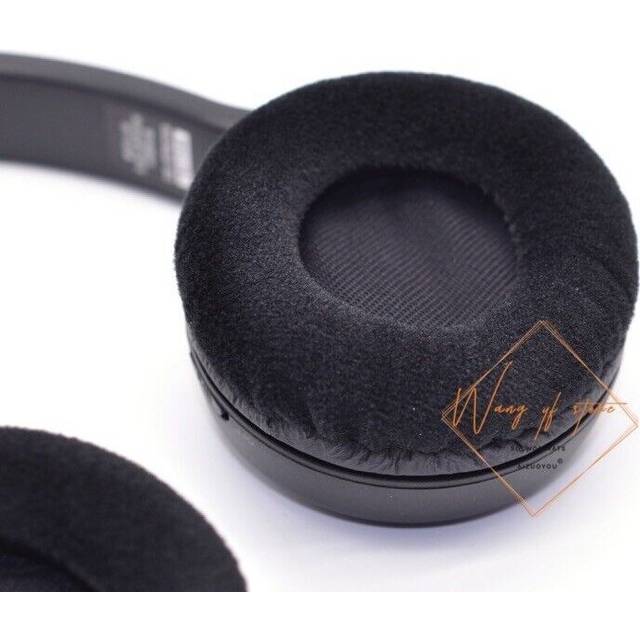 (  Velour-Black) Ear Pads Foam Cushion Cover For Headphone EarPads Memory Sponge