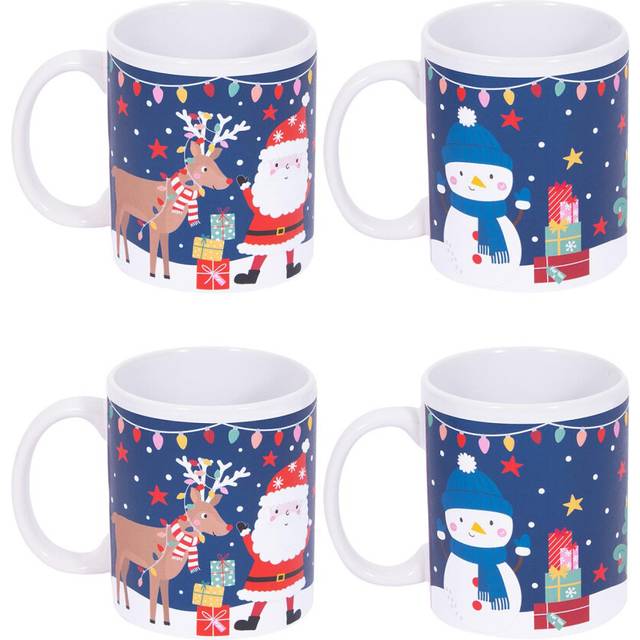 Christmas Character Santa & Snowman Mugs Assorted Styles
