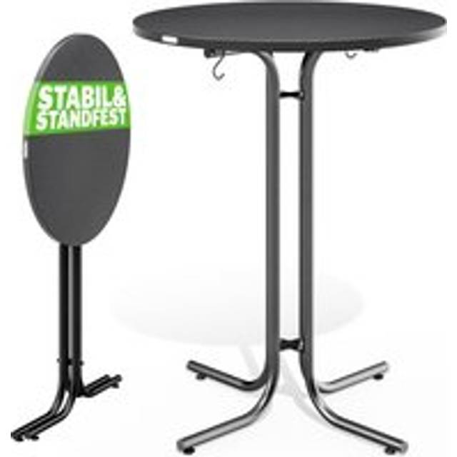 Round bar table grey 70x110cm foldable
