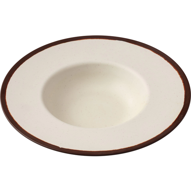 Yanco NA-710 Nature Art 9.25 x 5 x 1.875 in. Dessert Plate, White - 10 oz - Melamine - Pack of 24