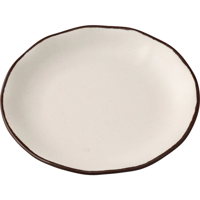 Yanco NA-107 Nature Art 7.5 x 0.75 in. Round Plate, White - Melamine - Pack of 48
