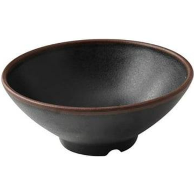 Yanco NA-607BK Nature Art 7 x 2.75 in. Ramen Bowl, Black - 26 oz - Melamine - Pack of 36