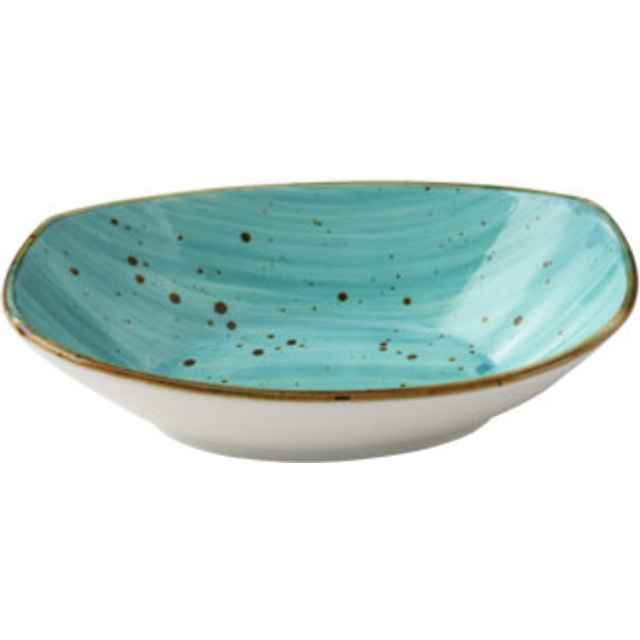 Yanco LY-407TQ Lyon 7 in. Oval Bowl, Turquoise - 10 oz - Reactive Glaze - Pack of 24