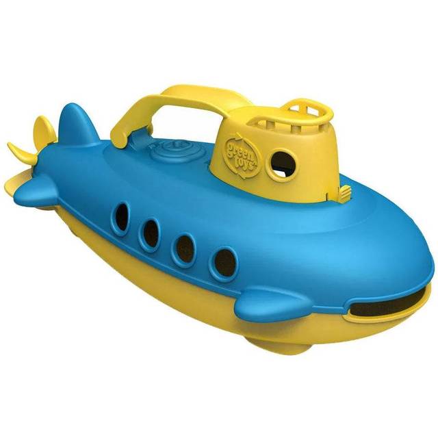 Green Toys Submarine - Yellow Handle - Baby Toys & Gifts for Ages 1 to 10 - Fat Brain Toys