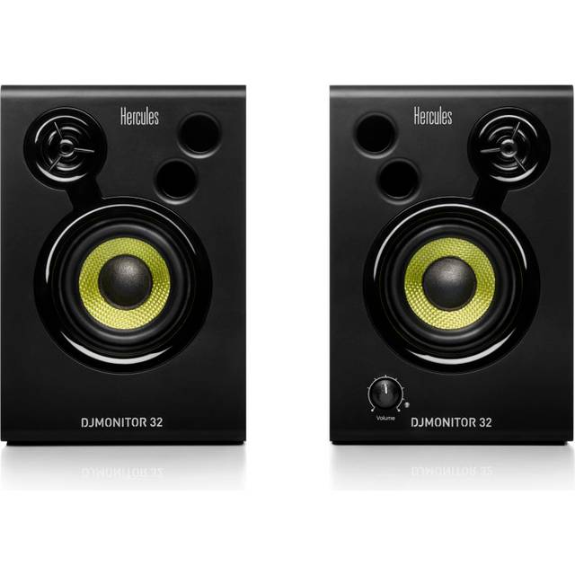 Hercules DJSpeaker 32 party – 2 x 15 watt RMS aktiv monitorhögtalare med inbyggda ljuseffekter